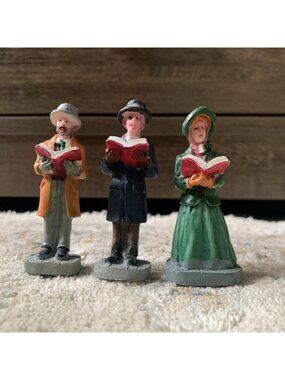 LEMAX Christmas Village Figures Holiday Harmony Miniature Figurines Set of 3